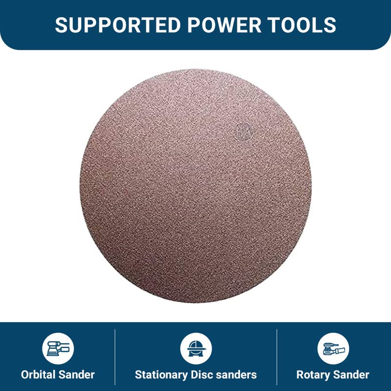Benchmark Abrasives 8" Premium Aluminum Oxide No Hole PSA Discs, Self Adhesive Random Orbital Sander Discs for Sanding Polishing on Metal Wood Fiberglass (10 Pack) - 60 Grit - Image 3